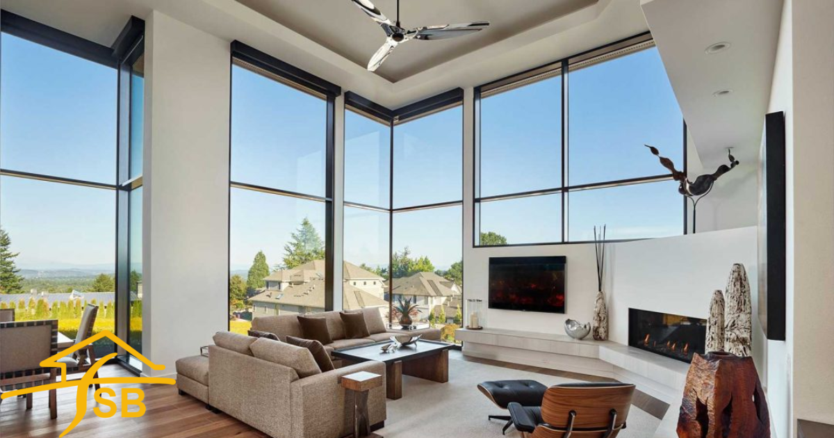 Floor to ceiling window design for home